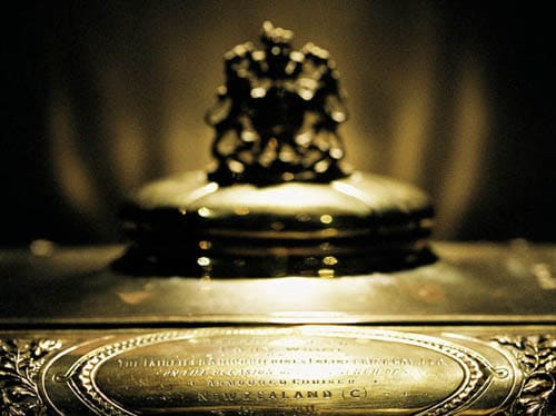 HMS NEW ZEALAND silverware.