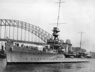 HMS Diomede in Sydney Harbour 1934 (RNZN Museum)