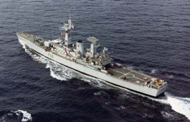 HMNZS Wellington at sea 1990 (ABA 0023 RNZN Museum)
