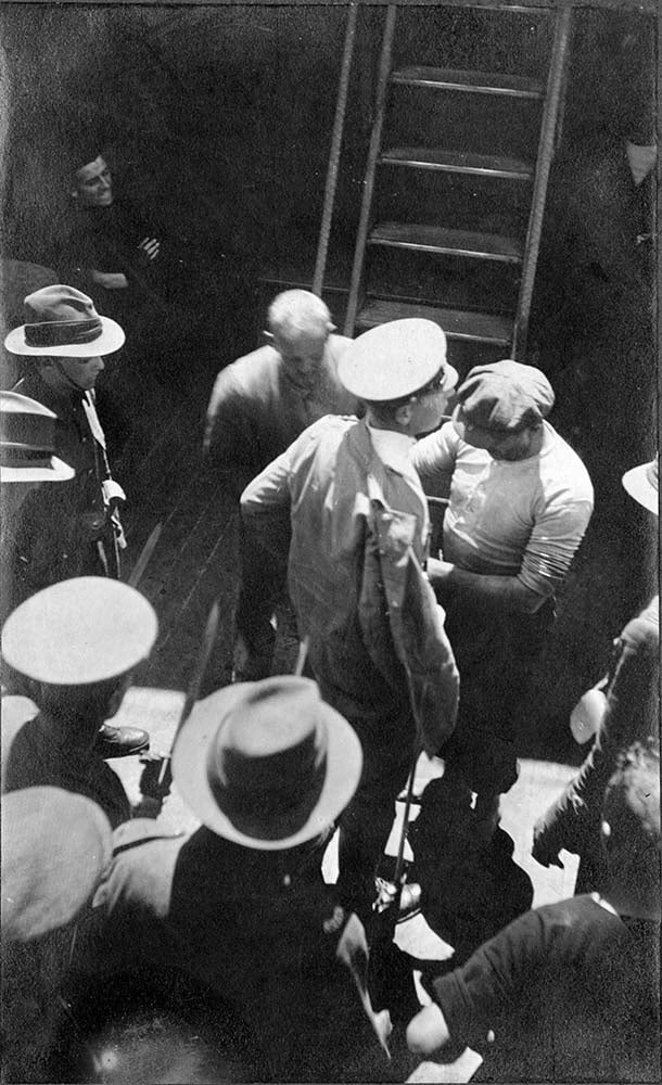 Von Luckner is recaptured seen onboard Iris