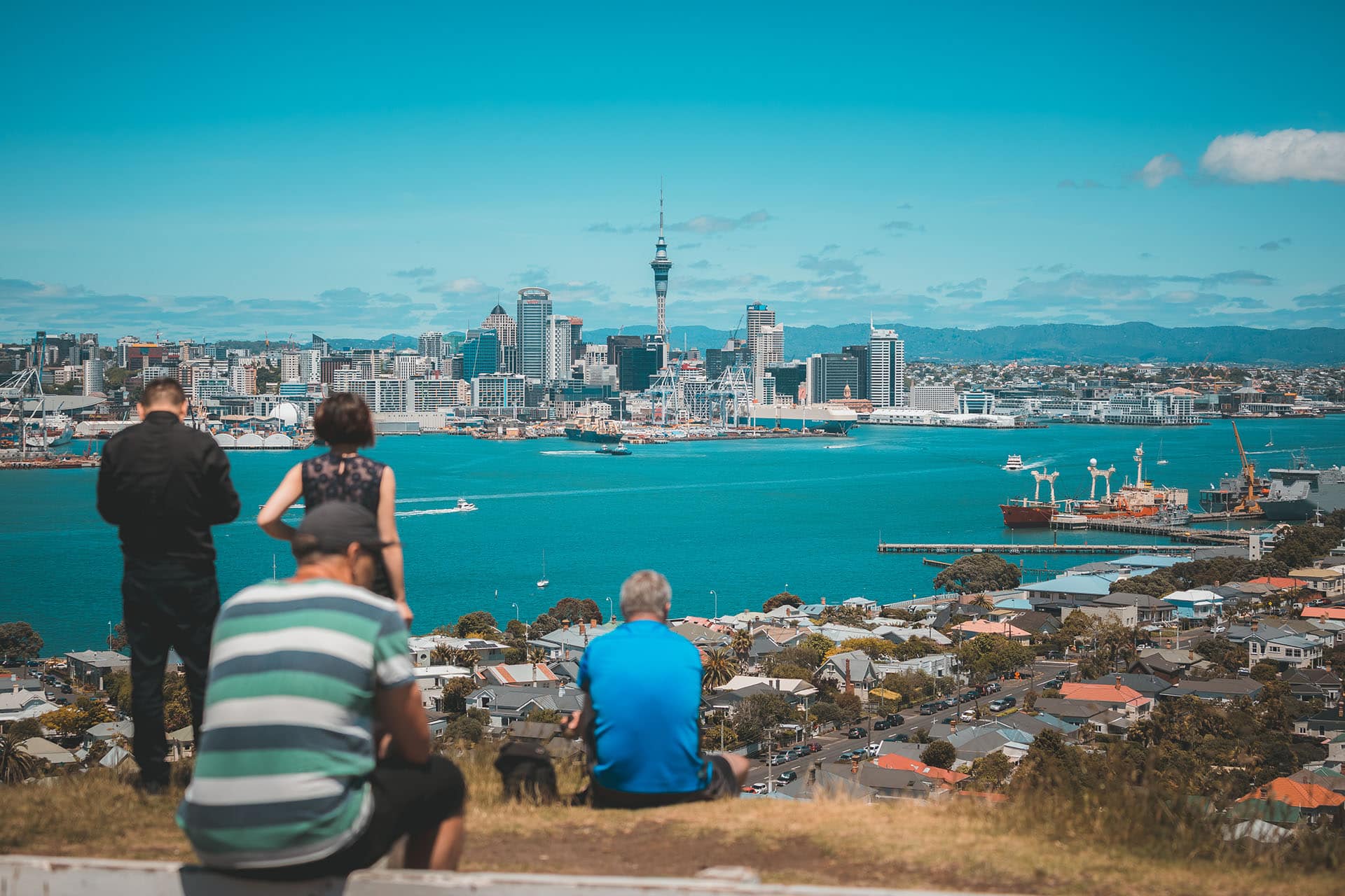 Auckland City view from Mount Victoria