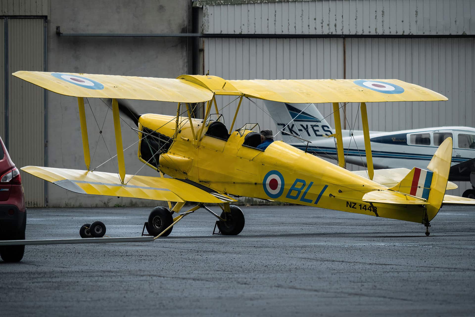 De Havilland Tiger Moth vintage plane at Ardmore Airport