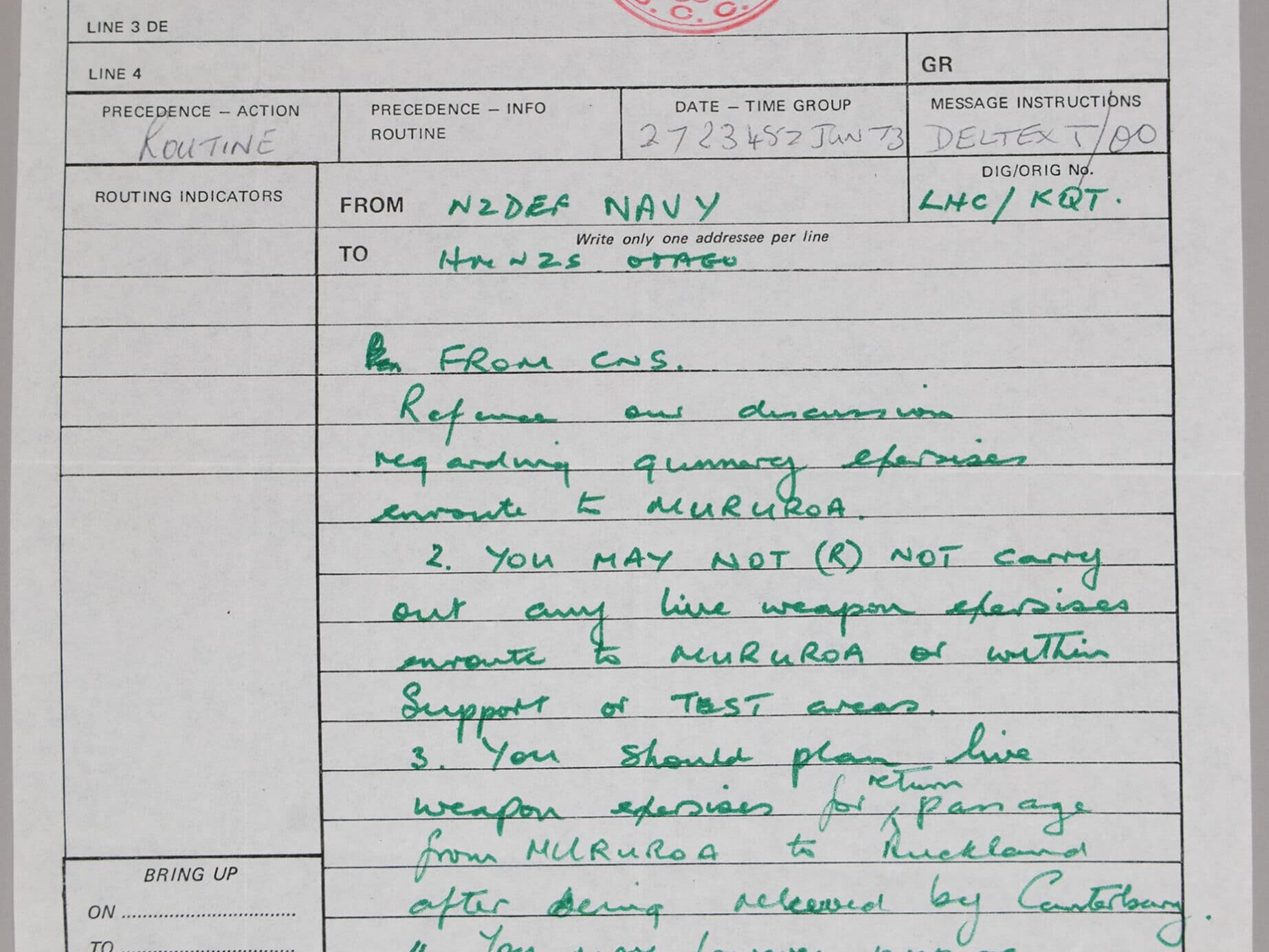 Original manuscript signal Original manuscript signal