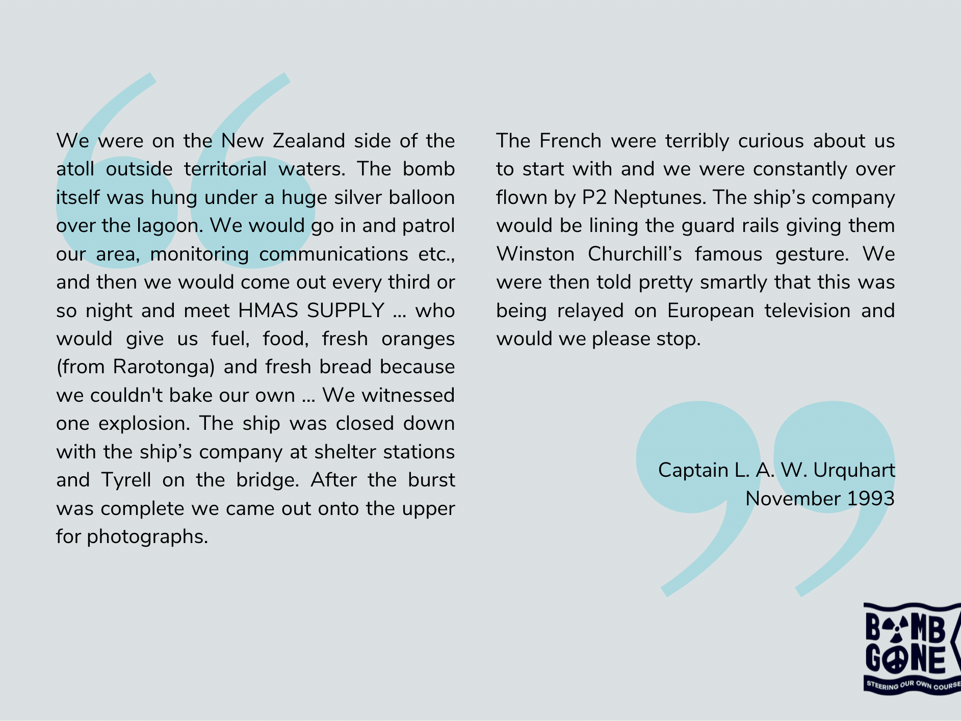 Captain L.A.W. Urquhart Oral History