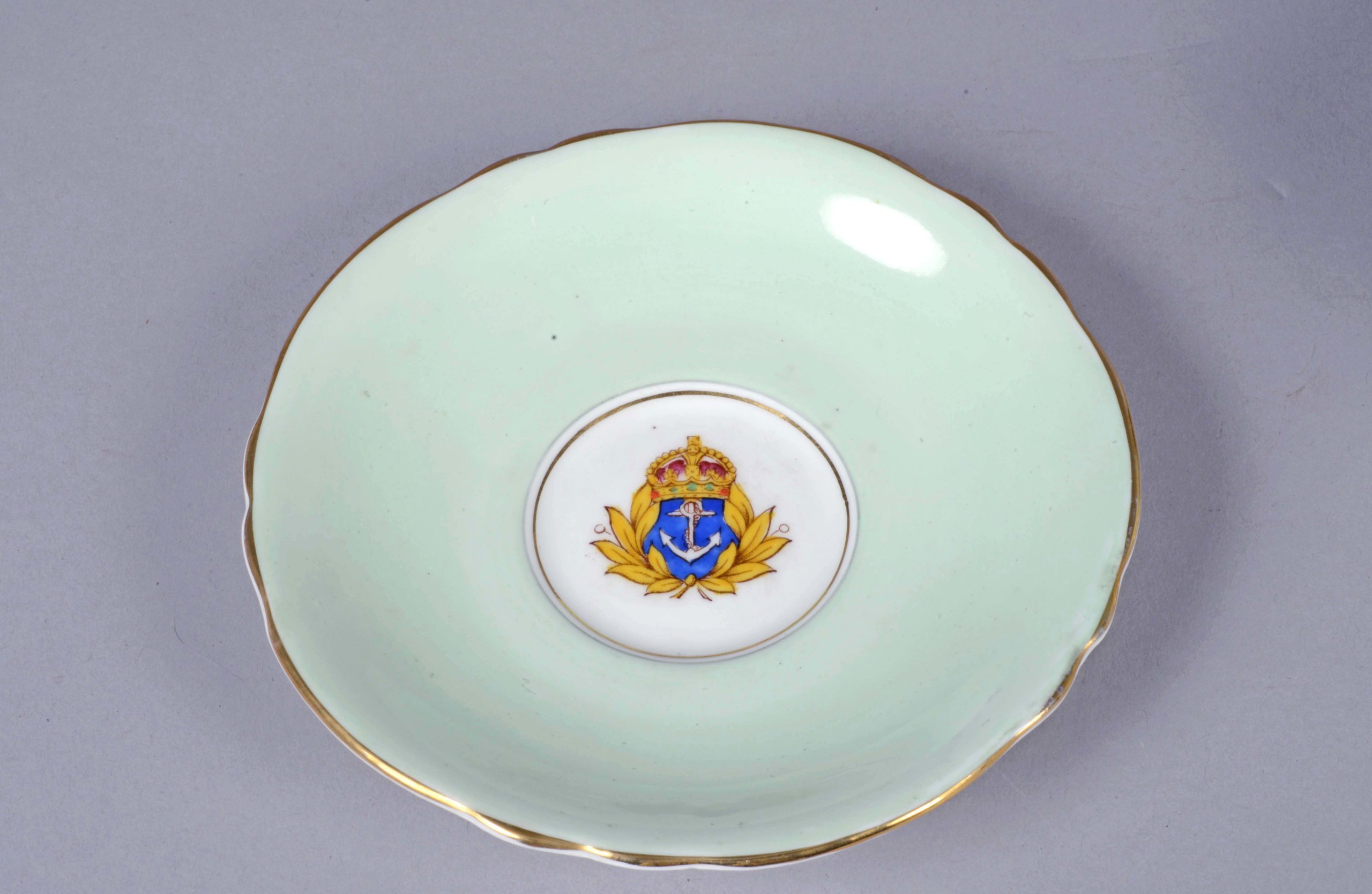 Saucer with Navy Crest from WW2