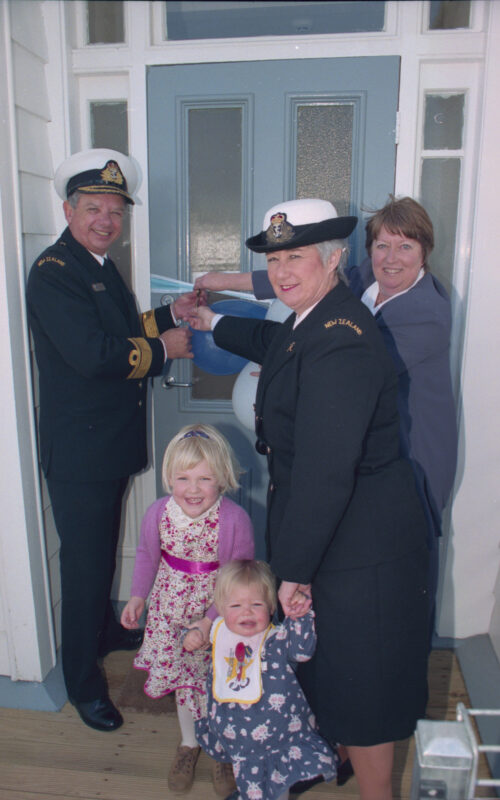 Photograph taken at the opening of Tamariki House in 1998. GN 98 04006 01