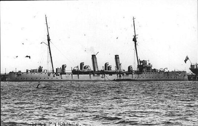 HMS Pyramus in 1914