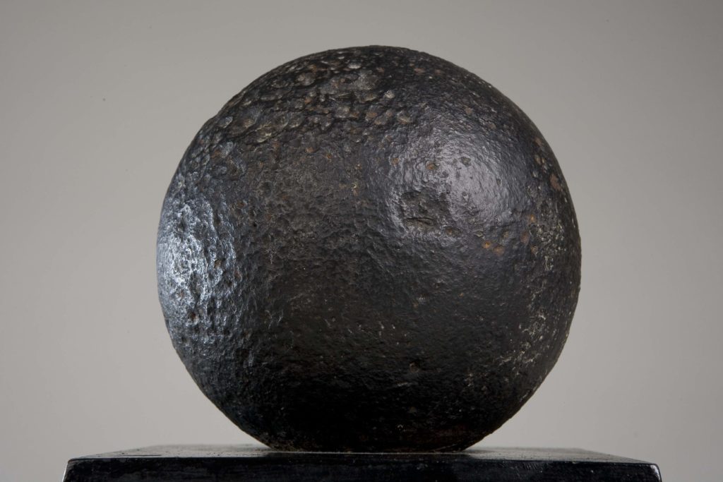 6-inch Cannonball fired by HMS Hazard during the Battle of Kororāreka, 11 March 1845