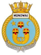 HMNZS Monowai ship badge