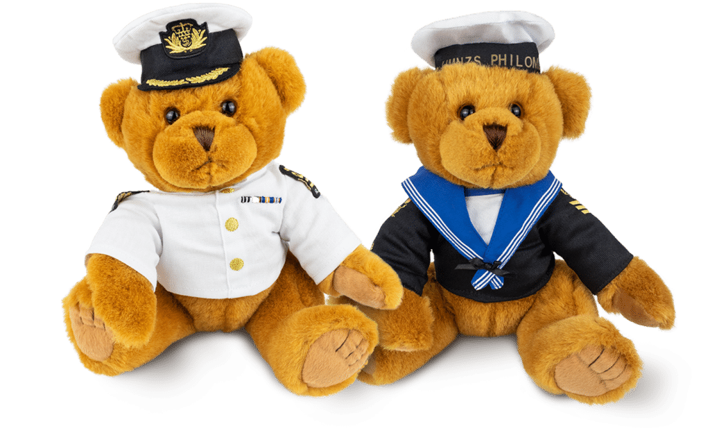 Navy themed teddy bears