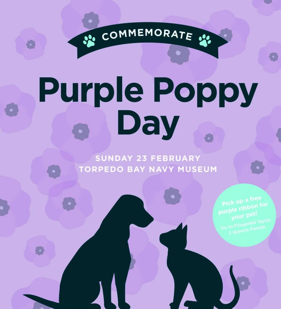 Join us on Sunday 23rd February at 11am for our Purple Poppy Day Commemoration, recognising service animals.