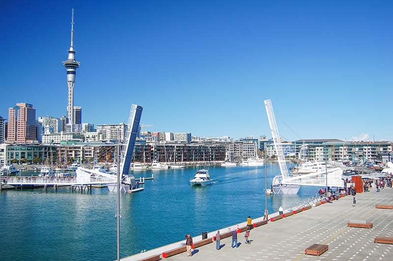 Drawbridge from Auckland's Wynyard Quarter to Viaduct